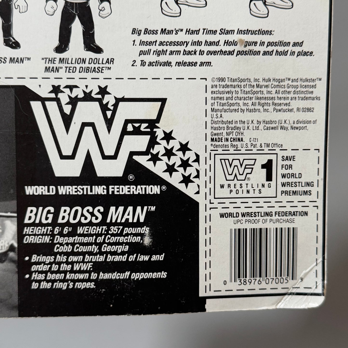 WWF Hasbro Big Boss Man Series 1 MOC