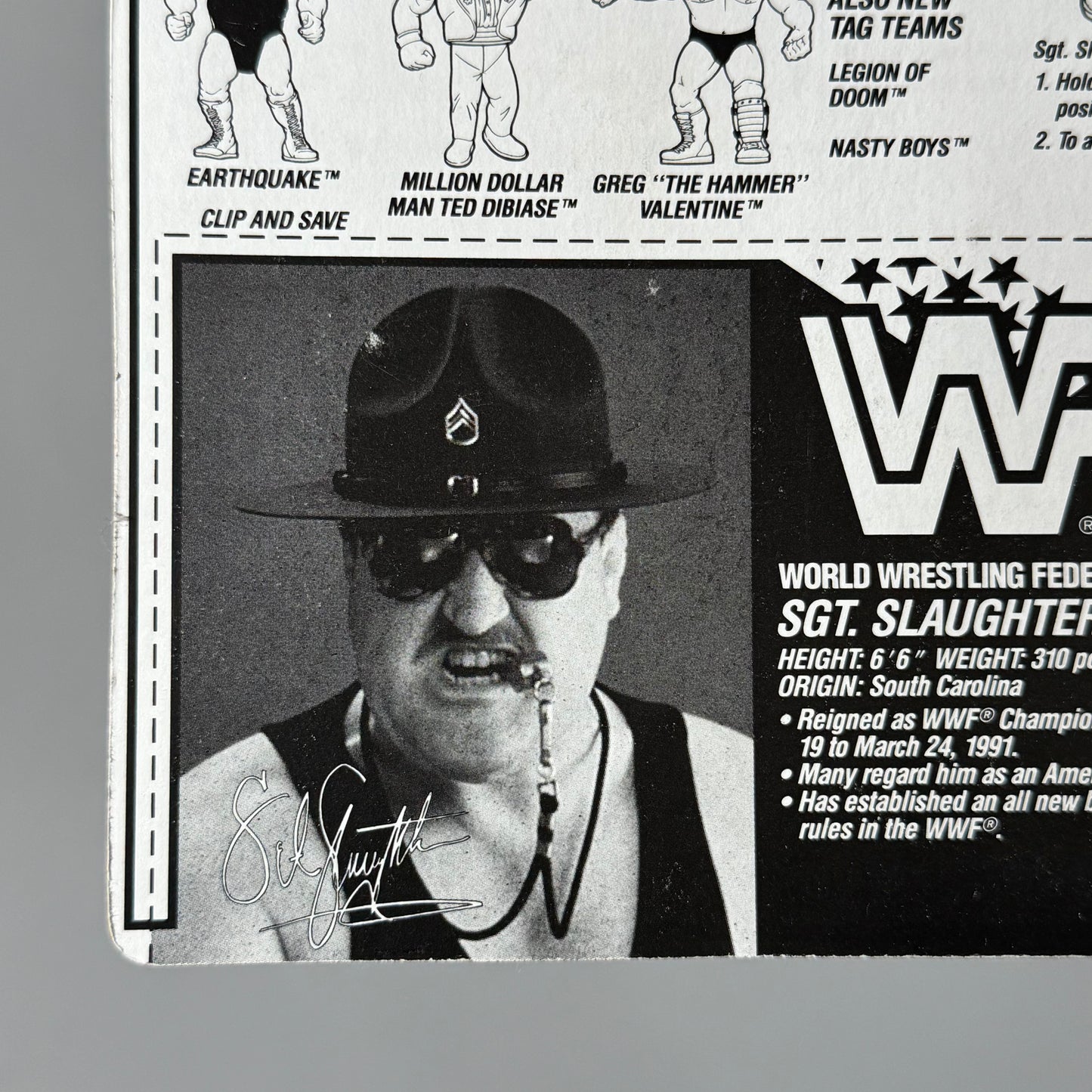 WWF Hasbro SGT. Slaughter Series 3 MOC