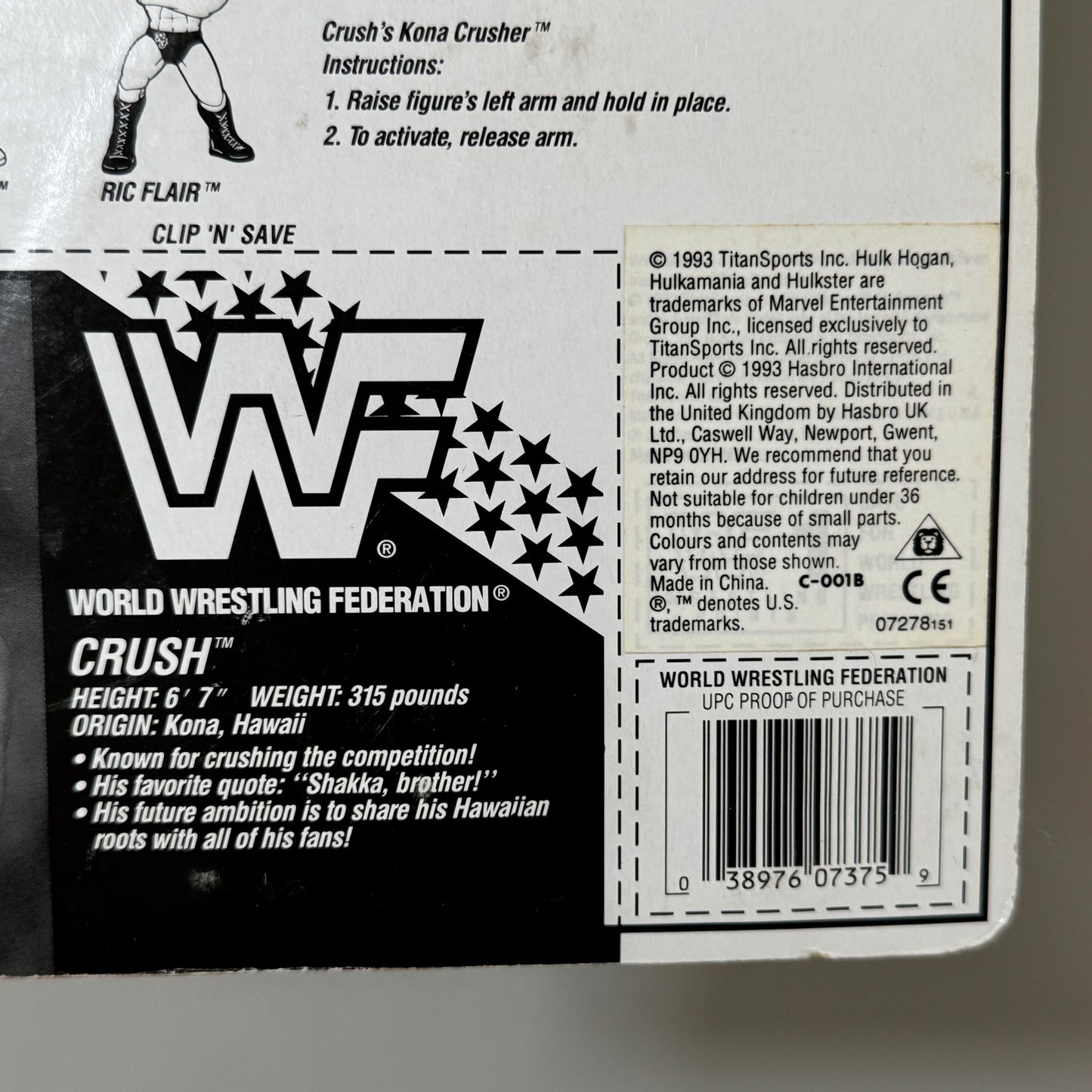 WWF Hasbro Crush Series 7 MOC