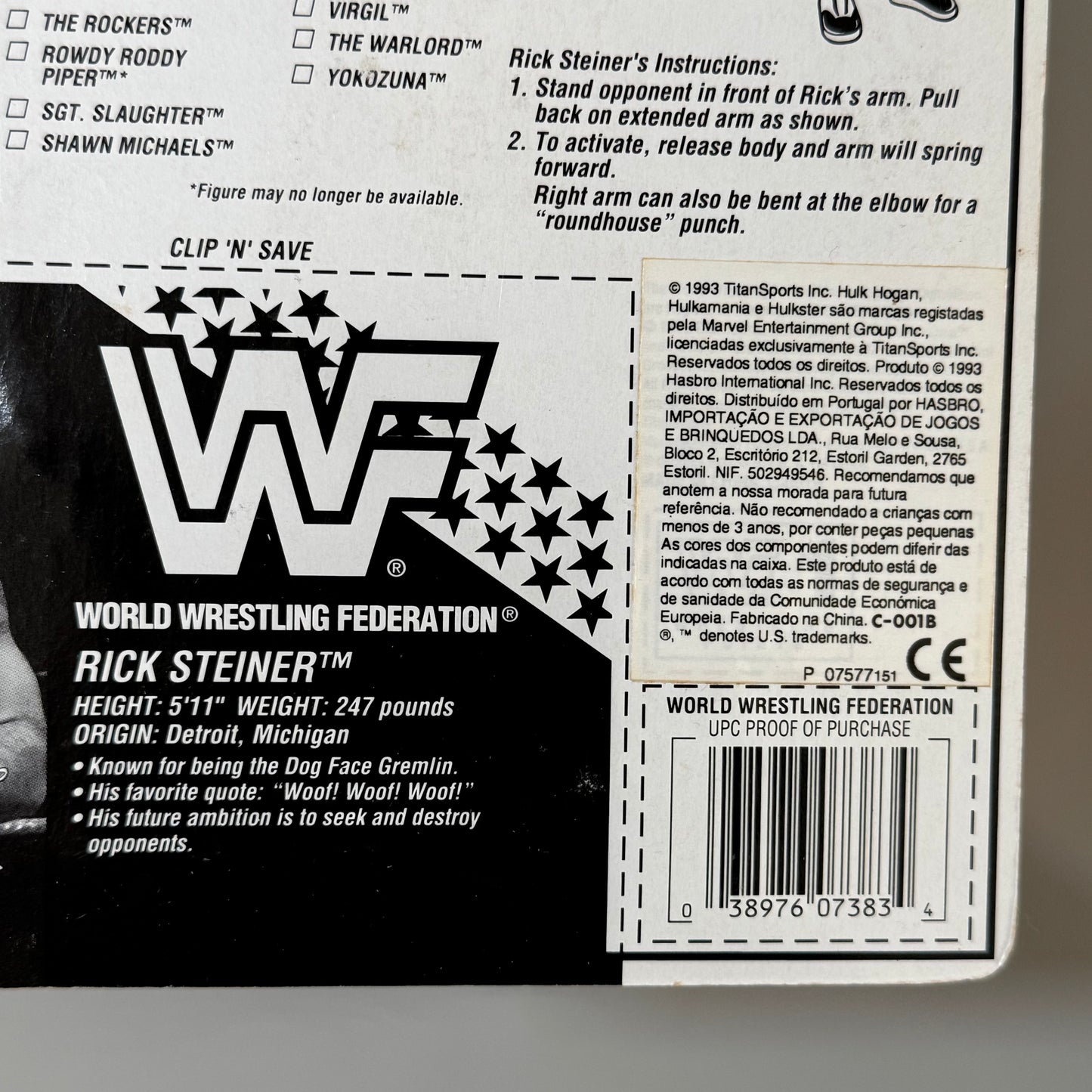 WWF Hasbro Rick Steiner Series 9 MOC