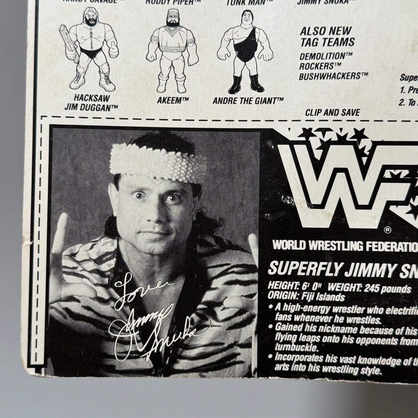 WWF Hasbro Superfly Jimmy Snuka Series 2 MOC