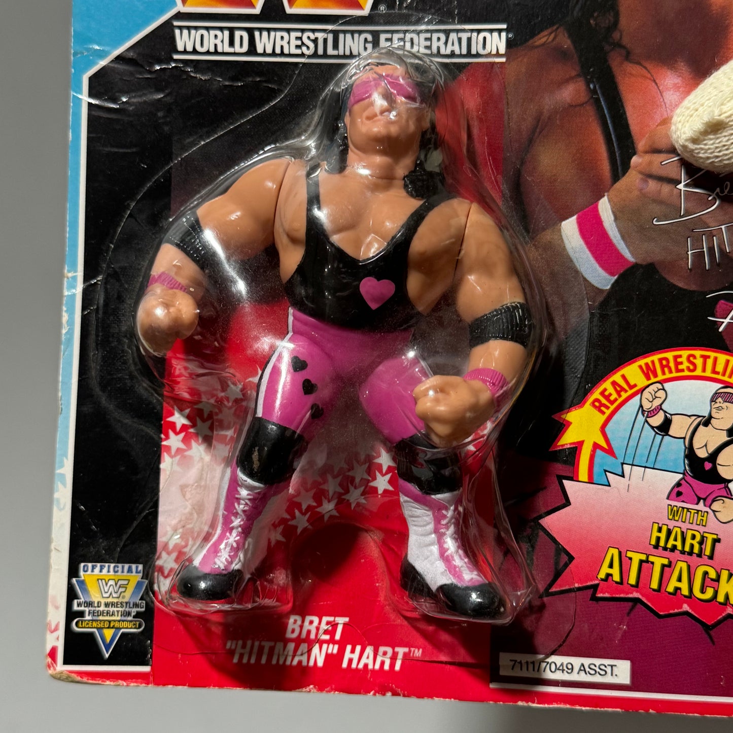 WWF Hasbro Bret "Hitman" Hart (Pink Heart) Series 4 MOC