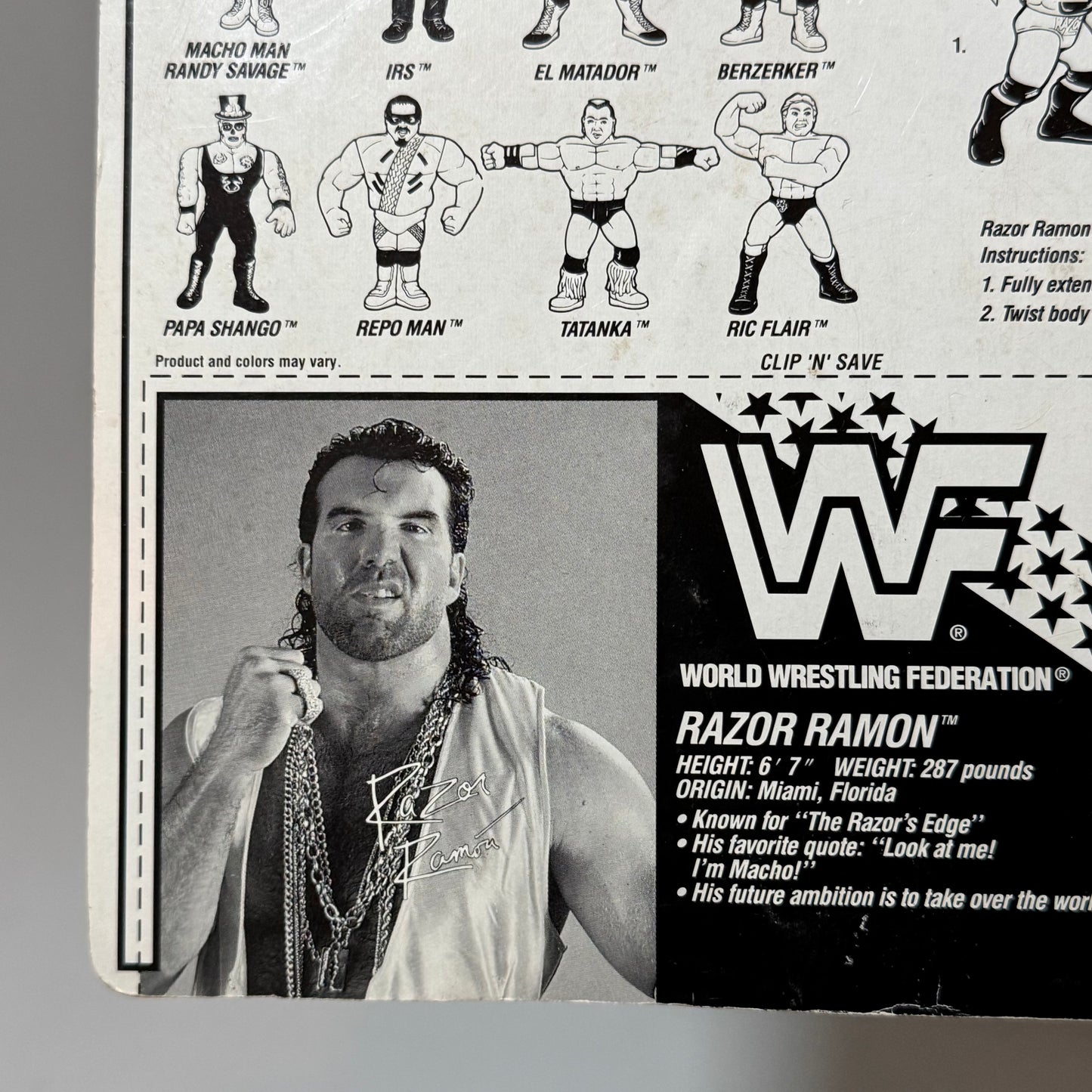 WWF Hasbro Razor Ramon (Purple Trunks) Series 10 MOC