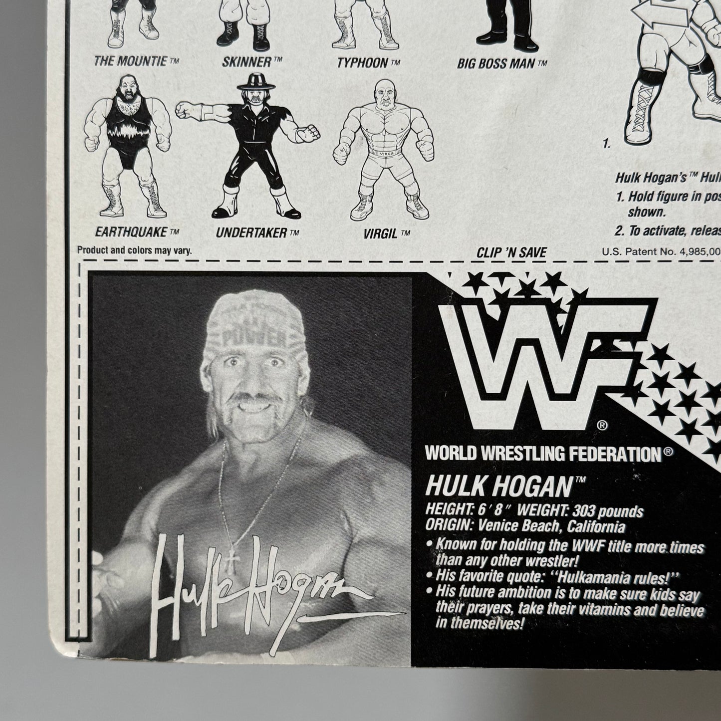 WWF Hasbro Hulk Hogan Series 5 MOC