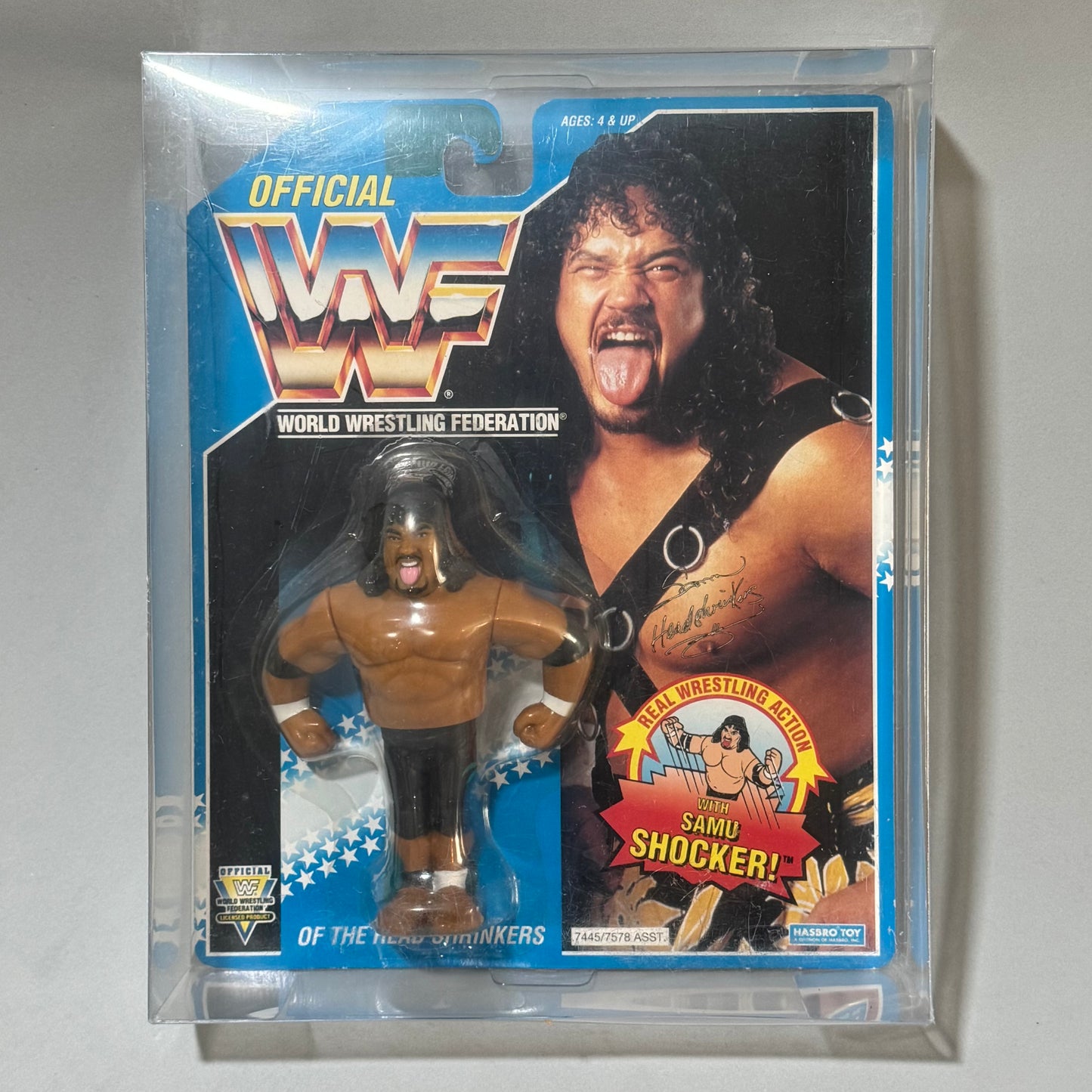 WWF Hasbro Samu Of The Head Shrinkers Series 10 MOC