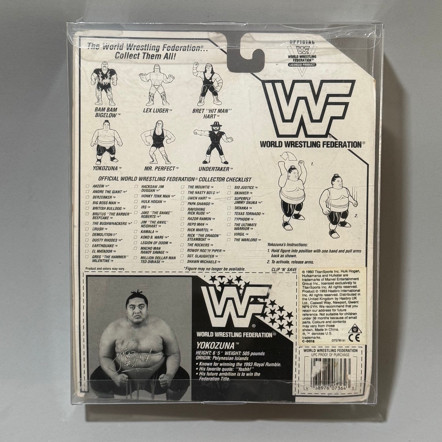 WWF Hasbro Yokozuna Series 8 MOC