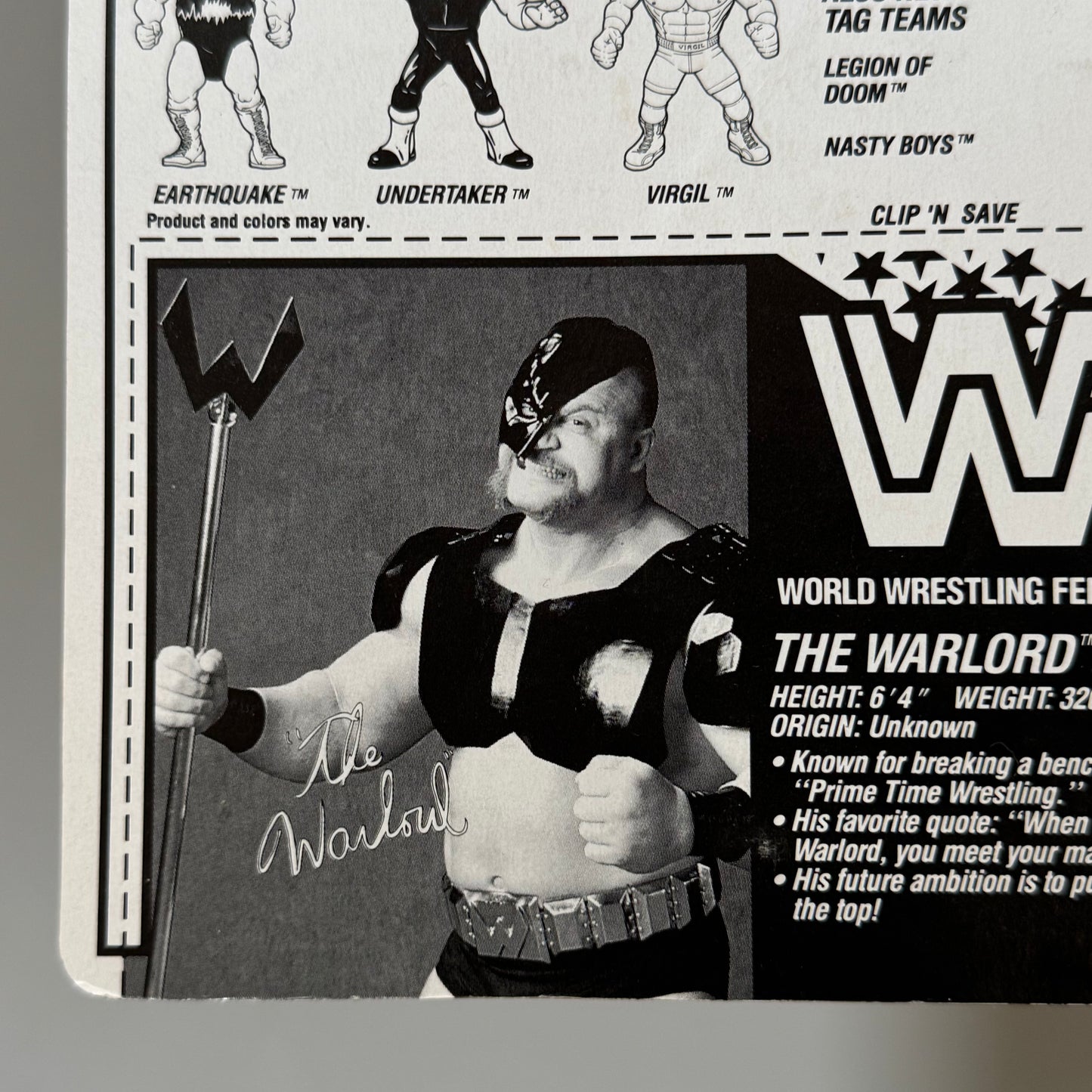 WWF Hasbro The Warlord Series 5 MOC