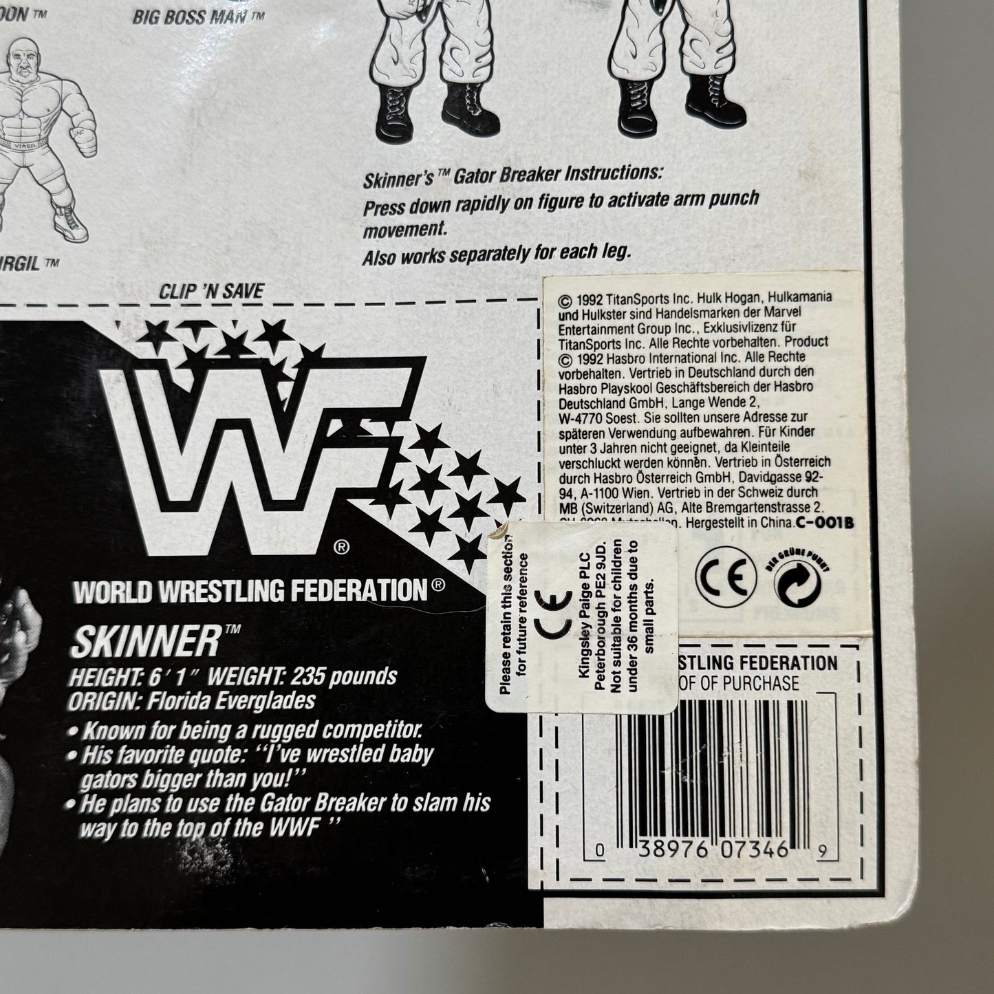 WWF Hasbro Skinner Series 5 MOC