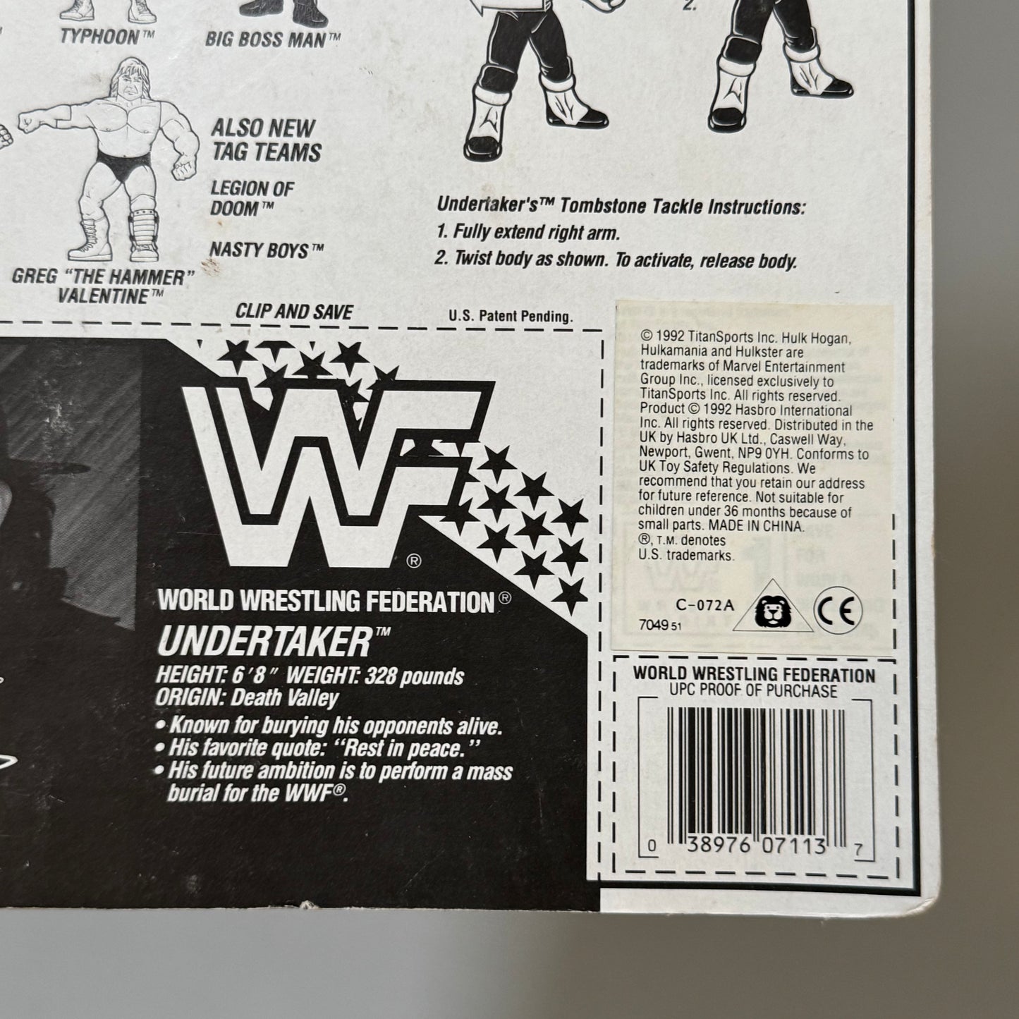 WWF Hasbro Undertaker Series 4 MOC