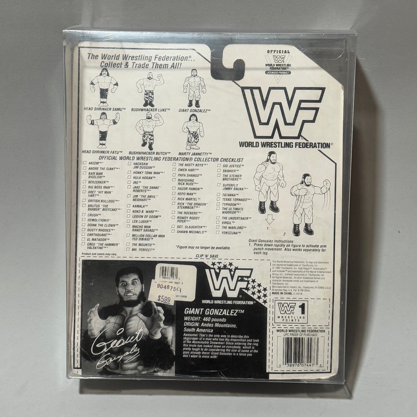 WWF Hasbro Giant Gonzalez Series 10 MOC