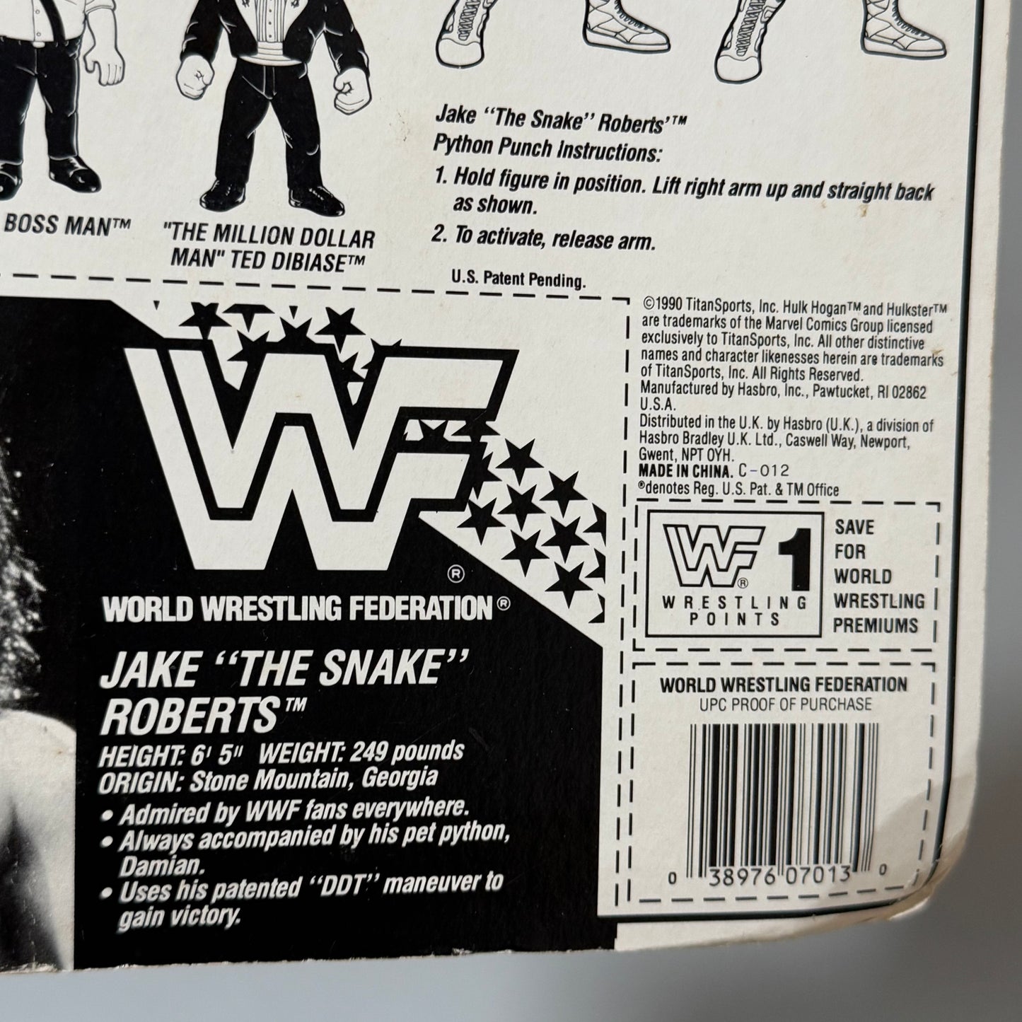 WWF Hasbro Jake "The Snake" Roberts Series 1 MOC