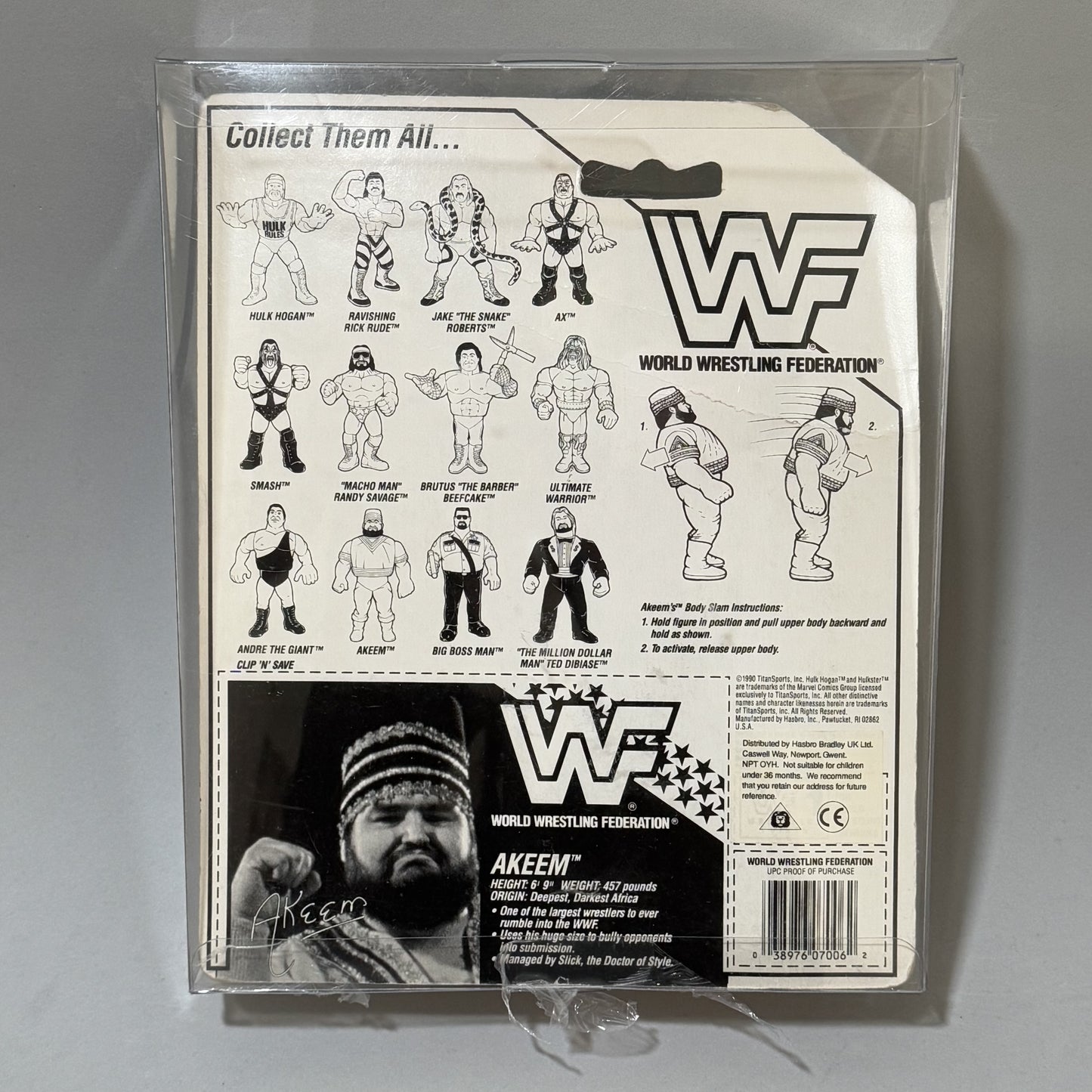 WWF Hasbro Akeem Series 1 MOC