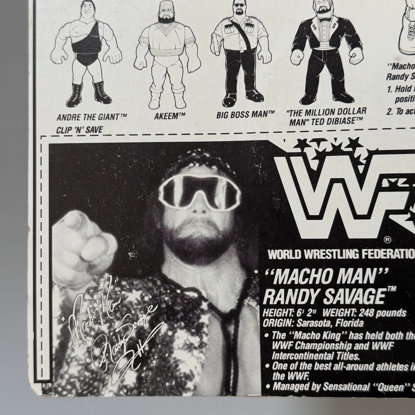 WWF Hasbro Macho Man Randy Savage Series 1 MOC