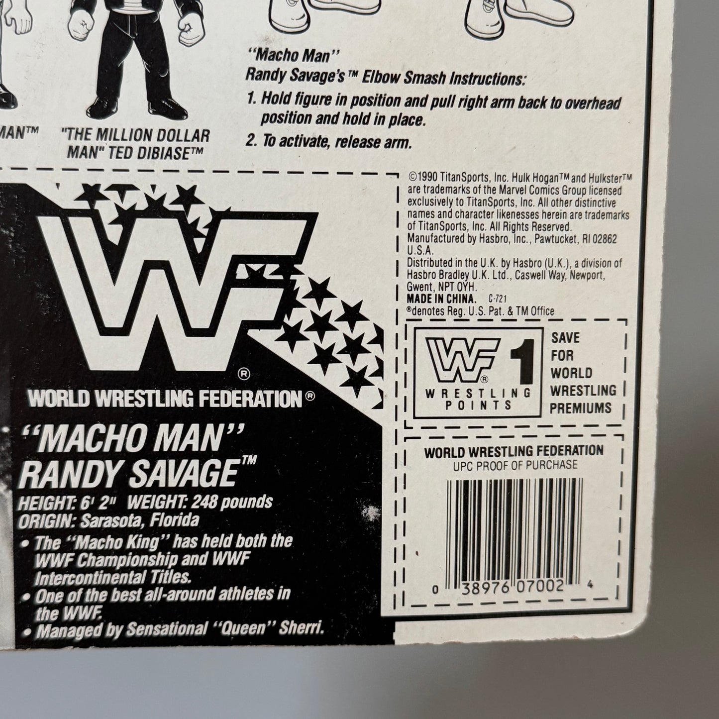 WWF Hasbro Macho Man Randy Savage Series 1 MOC