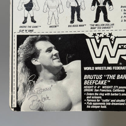 WWF Hasbro Brutus "The Barber" Beefcake Series 1 MOC