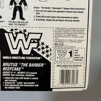 WWF Hasbro Brutus "The Barber" Beefcake Series 1 MOC