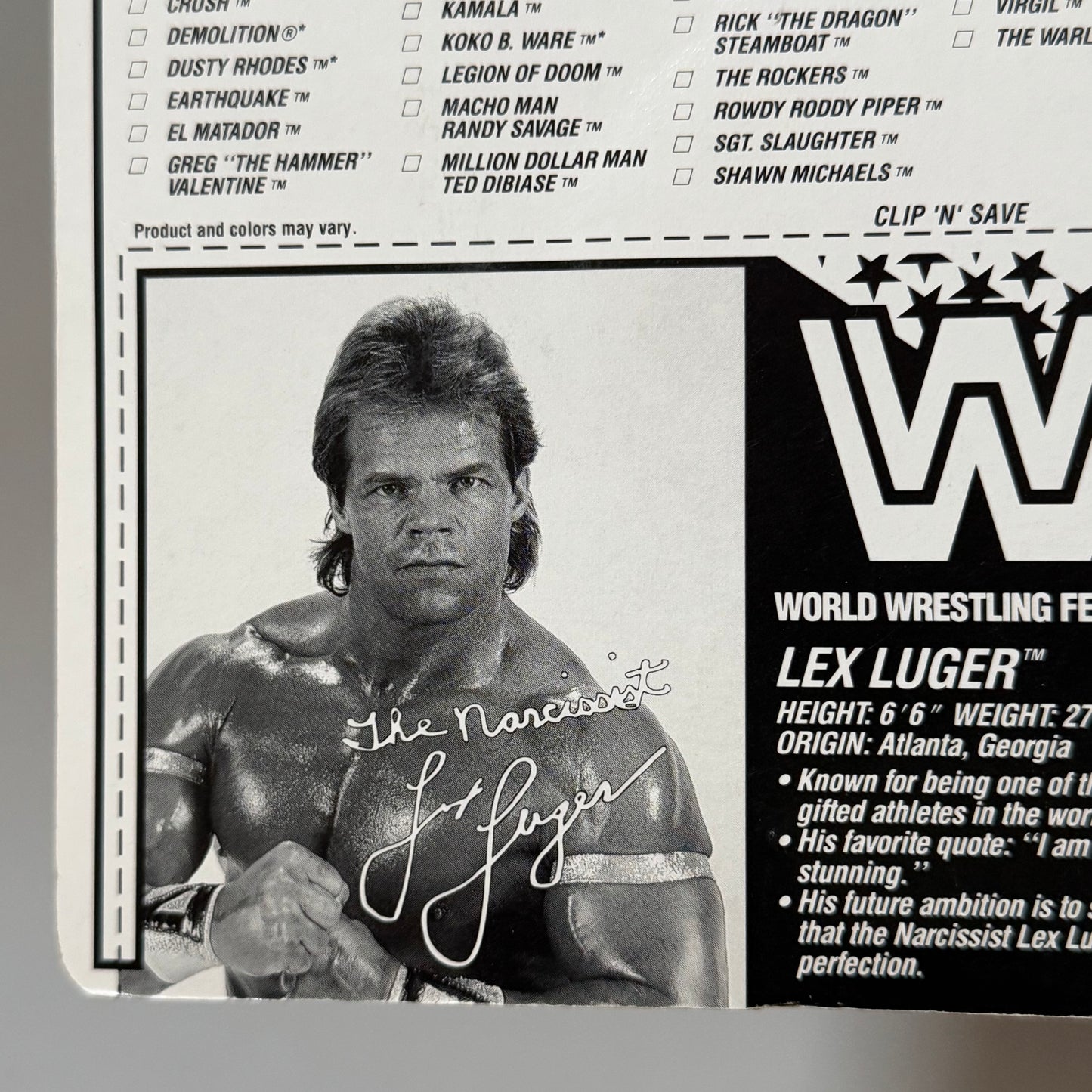 WWF Hasbro Lex Luger Series 8 MOC