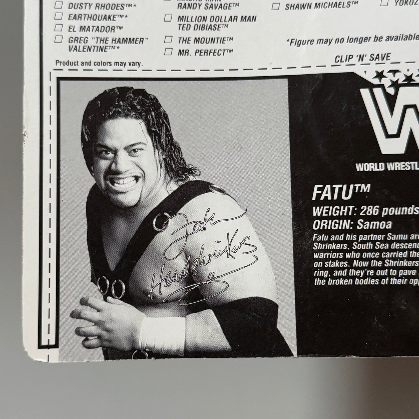 WWF Hasbro Fatu Of The Head Shrinkers Series 10 MOC