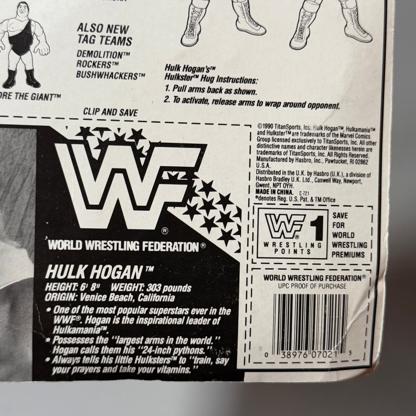 WWF Hasbro Hulk Hogan Series 2 MOC