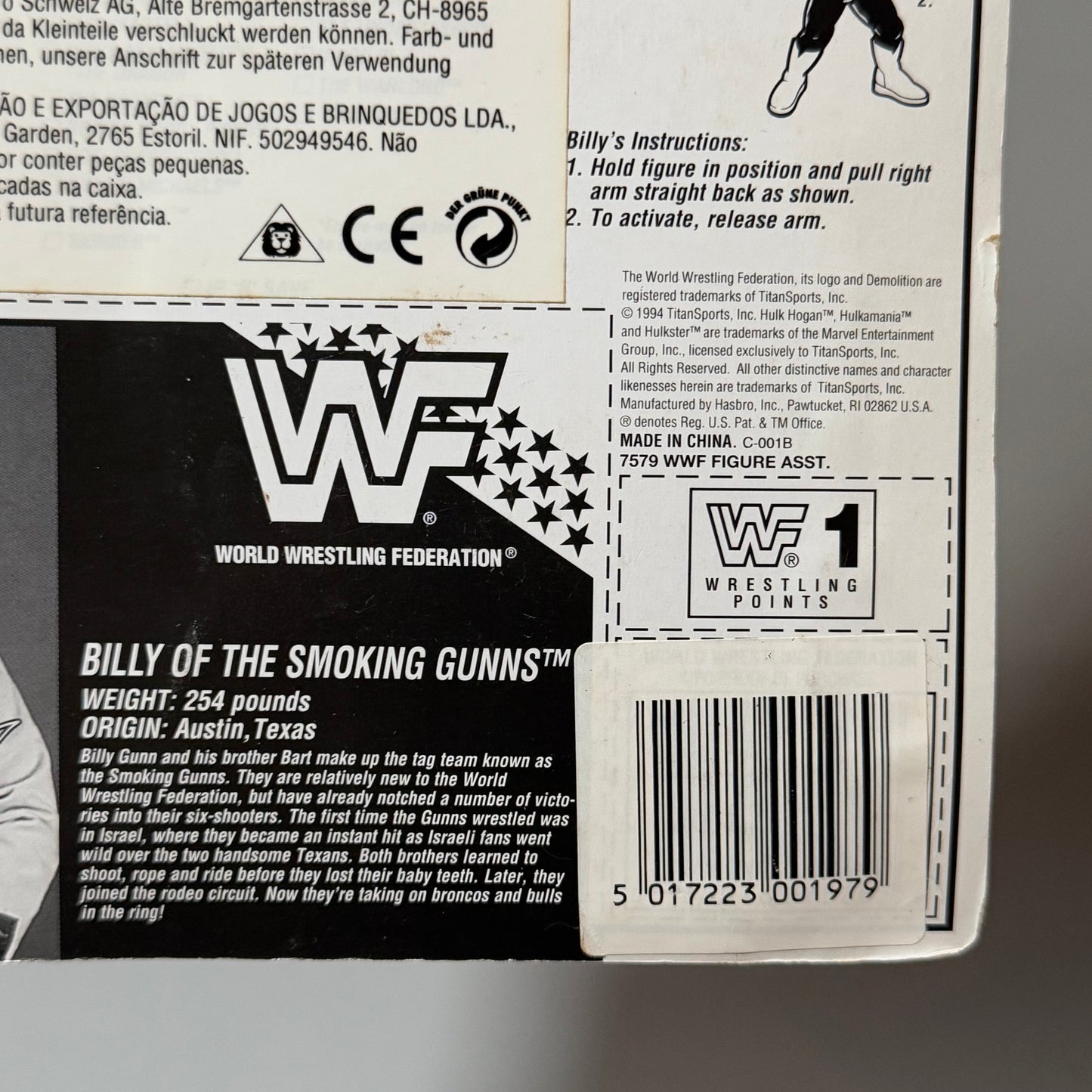 WWF Hasbro Billy of The Smoking Gunns Series 11 MOC