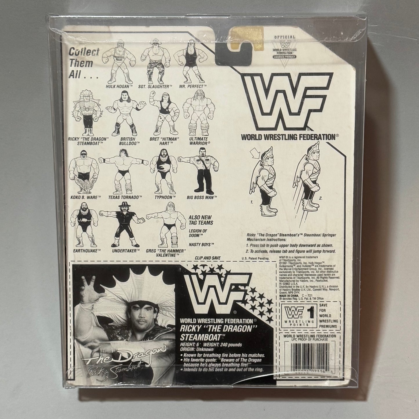 WWF Hasbro Ricky "The Dragon" Steamboat Series 4 MOC