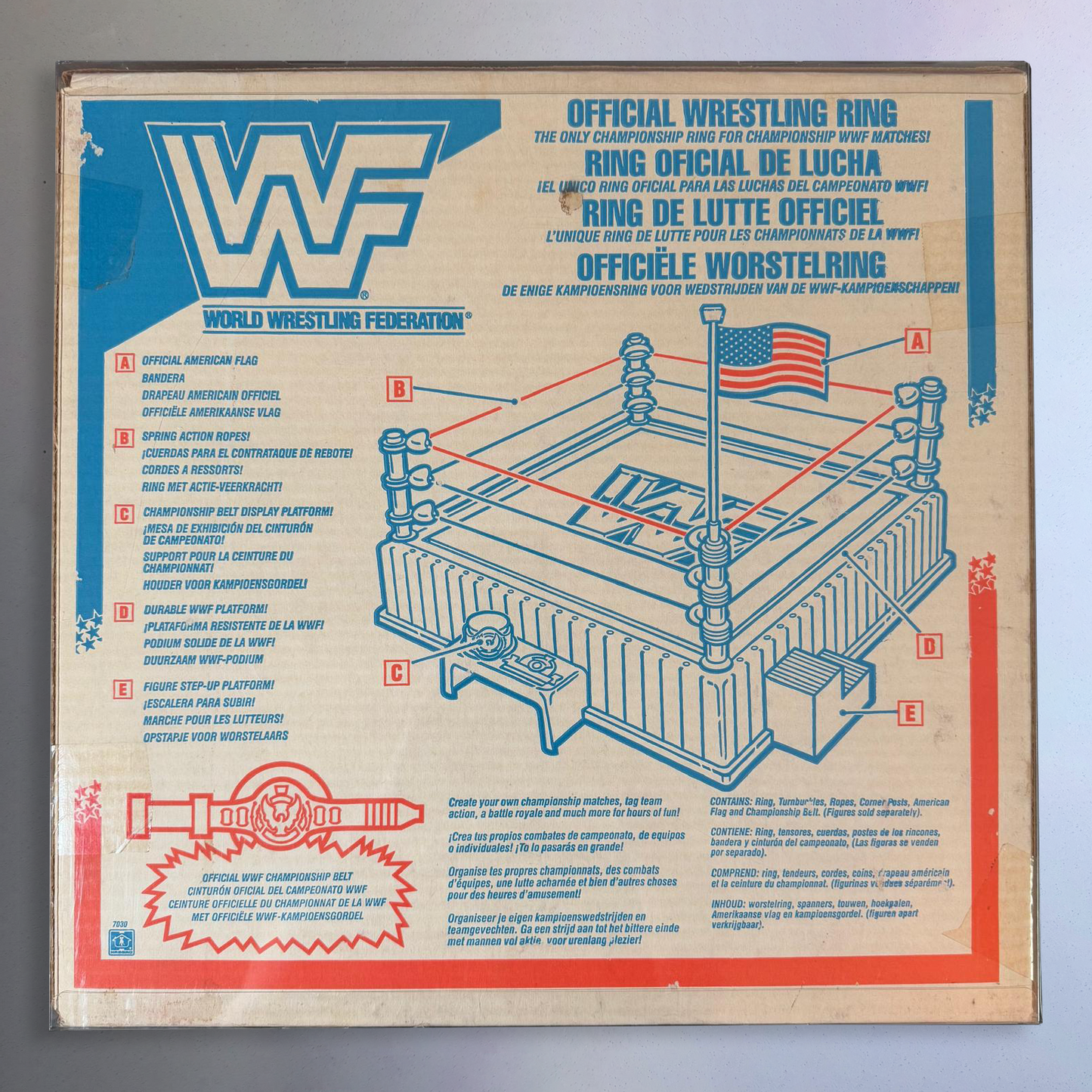 HASBRO WWF RING 1991 OFFICIAL WRESTLING RING