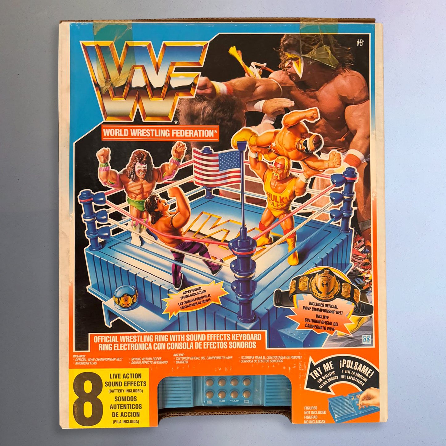 Vintage Hasbro WWF Ring With Sound Effects 1991