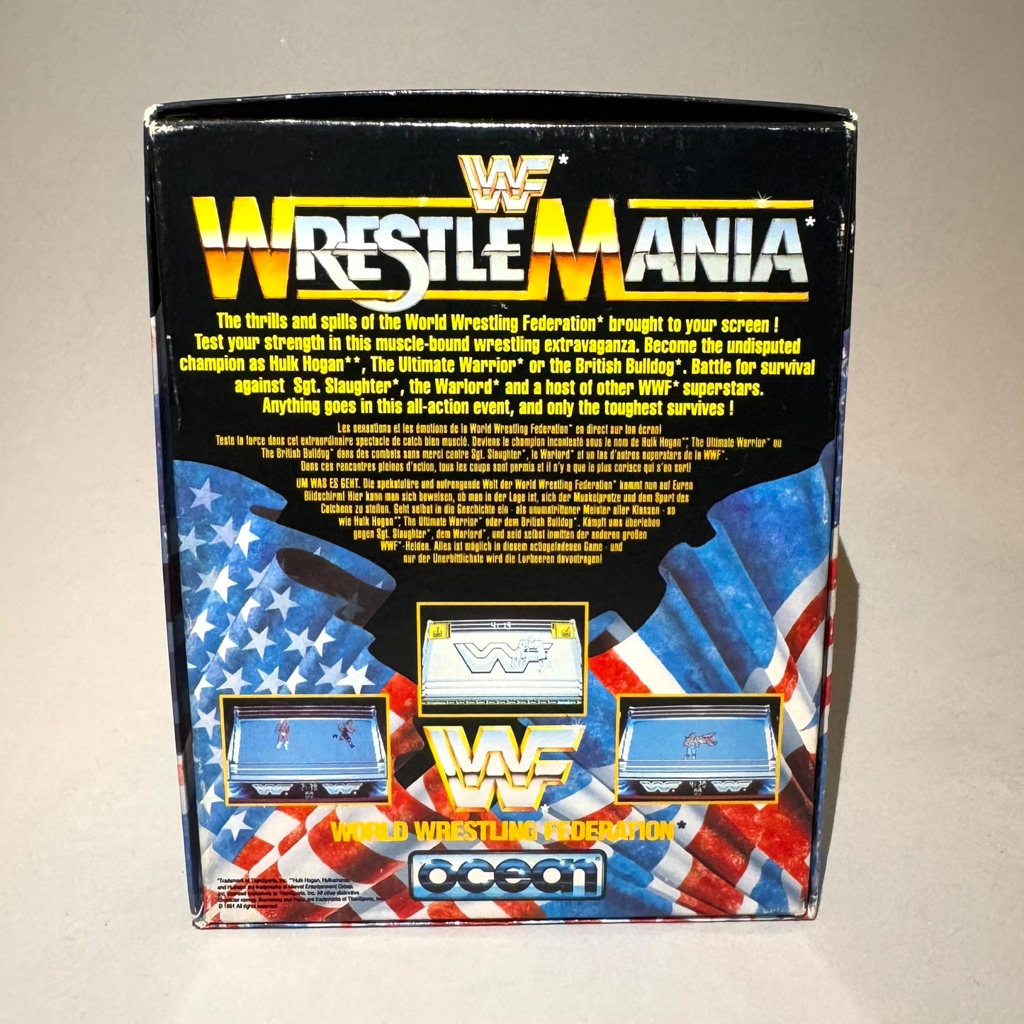 WWF Commodore 64 Wrestlemania Ocean Cassette Computer Game